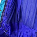 Columbia Vintage Jacket Womens Small Purple Teal Color Block 90s Rain Coat Parka Photo 9