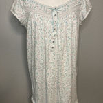 Eileen West Nightgown Floral Ballet Sleeveless Babydoll Lace Trim Cotton Medium Photo 0