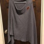 Love Your Melon  Poncho Shawl Knit Sweater Logo Patch Cotton Cozy Ones Size Photo 0