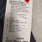 Lululemon Align Rib HR 25’’ Radiate Foil Print Black Night Size 12 Photo 2