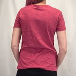 Gap Womens Basic Branded T Tee Shirt S SM Small Wine Merlot Red White Hi Low NWT Photo 1