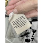 ECI  Woman Silver Shimmer Short Sleeve Blouse with Black Beaded Trim - Size 20 Photo 8