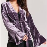 Forever 21 NWOT Velvet robe style tie top Size Small Photo 0