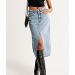 Abercrombie & Fitch High Rise Long Denim Jean Midi Skirt in Women's Size 14 Photo 1