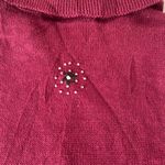 Classic Elements NWOT Vintage  Burgundy Embroidered Floral Beaded Sleeveless Cardigan Vest, size S Photo 7