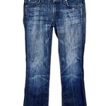 7 For All Mankind 7FAMK A Pocket Flare Dark Wash Denim Jeans Size 27 Low Rise Photo 0