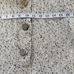 Woolrich  Silk Lambs Cable Knit Sweater Women's M Cream Brown Wood Floral Buttons Photo 8