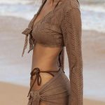 BERLOOK Brown Crochet Cover Photo 2