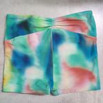 NWT Citrus Tie Dye Blue Pink Yellow Peach Ruched Waistband Swim Boy Shorts Large Photo 2