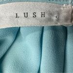 Lush Clothing Lush Halter Front Round Neck High Lo Pleated Soft Cami Camisole Pale Blue Size M Photo 4