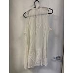Knox Rose White Sleeveless Top Boho Tunic w/ Necklace Size 1 Summer coverup Photo 4