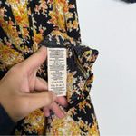 Free People  Vintage Free Crochet Floral High Low Maxi Dress Black Yellow Size S Photo 4