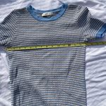 ZARA  Knit Top Shirt Light Blue Gold Women’s  Sz M Photo 4