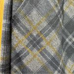 CAbi Step Out Plaid Pencil Mini Skirt Back Zipper Gray Gold 6 3756 Photo 5