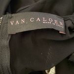 VAN CALOEN Black Sheer Illusion Peplum Sheath‎ Dress Made in Italy Size M Size M Photo 4