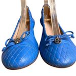 L K Bennett London Royal Blue Nappa Leather Sissy Ballet Flats 38 5 US 8 5 Size undefined Photo 0