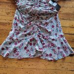 Disney  Princess Ruched Flutter Sleeve Floral Print Dress Gray Size Large Photo 5