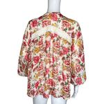 LA Hearts Kimono Womens One Size White Pink Floral Topper Open Front Flower Boho Photo 3