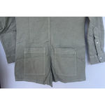 NWOT Frank & Eileen Ireland Sage Italian Linen Button Up Romper Playsuit Utility Green Size XXS Photo 7