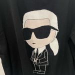 Karl Lagerfeld  Black and White Crewneck Sweater with Iconic Graphic size L Photo 1