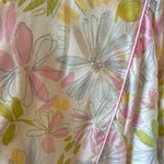 Vintage House Dress Robe Housecoat Pastel Floral Zip Leisure Life Size Medium White Photo 2