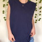 Fruit of the Loom Vintage Navy  Sleeveless Cotton Tee Tank Photo 0