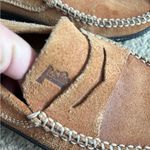 Tod's  Brown Suede Nubuck Penny Slip On Loafers Vibram Hard Sole 7.5 Photo 4