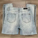 Armani Exchange Armani Exchange Boyfriend Zipped Side Mid Rise Crop Blue Jeans Size 26 Photo 5