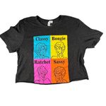 Bella Canvas Classy Bougie Ratchet Sassy Medium Gray Cropped Short Sleeve Graphic T-shirt Photo 0