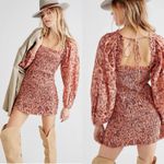 Free People Smock It To Me Dress Sz Medium preppy chic Boho Western Festival Photo 1