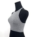 Forever 21  Heather Gray High Neck Ribbed Sports Top with Black Trim in Size XS Photo 2