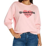 Wildfox NWT Graphic Crewneck “Brunch Club Everyday” Sweatshirt Size small Photo 0