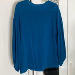 Sundance Silk ruffle front teal blouse Blue Size L Photo 3