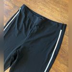 St. John  Black Silky Knit Stripe Dress Pants Size 4 EUC! Photo 1