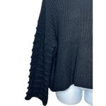Racheal Lantern Cable Knit Pullover Sweater L | Dolman Sleeve Oversized Knit Black Size L Photo 6