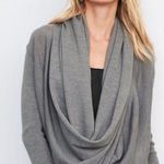 Garnet Hill  Soft Gray Eco Merino Wool Convertible Cardigan Medium Photo 0