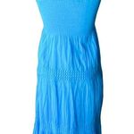 Shoreline Blue Boho Tube Top Bodice Bohemian Maxi Sundress ~ Women's Size L / XL Photo 1