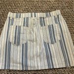 Two by Vince Camuto Navy and White Striped Cotton Skirt, Size 8 Blue Photo 2
