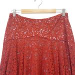 Anthropologie Moulinette Soeurs Nolana Dark Orange Venice Lace Midi Skirt Size 6 Photo 4