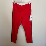 Zyia  Red Royalty Stripe Light N Tight High Rise Legging Size 12 New With Tag Photo 3