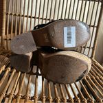 Free People  Lisbon Chunky Platform Heels Black Suede Flower‎ Embroidery Size 39 Photo 10