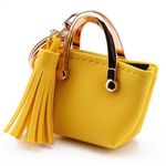 None NIB Mini Bag Charm Key Charm Coin Purse Keychain Pendant with Tassel Photo 0