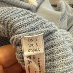 Free People FP BEACH Picnic Knit Sweater Dress Mini in Light Blue Grey Small Photo 5