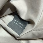 Just Taylor Dress 8 RUFFLE NECK SATIN SHEATH Pencil Evening Cocktail Old Gold Photo 6