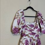 Abercrombie & Fitch  Emerson Poplin Puff Sleeve Midi Dress Size Small Photo 4