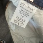 Judy Blue Shorts Womens 1XL Blue Distressed Sun Embroidery High Rise Raw Cut Off Photo 10