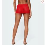 Edikted  Leola Ladder Knit Mini Skirt Red L Photo 2