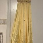 70s butter yellow and cream floral lace slip dress cottagecore fairy vintage Photo 4