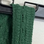 ZARA Green Knit Tank Top Textured Pattern With Front Buttons Size Medium Photo 4