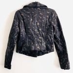 Rock & Republic Jacket M Moto Baroque Deluxe Gold Foil Black Zipper Photo 5